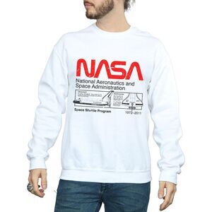 NASA Mens Space Shuttle Sweatshirt / White